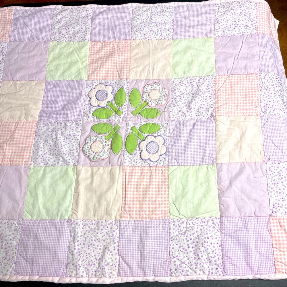 Patchwork Pastel Crib Quilt